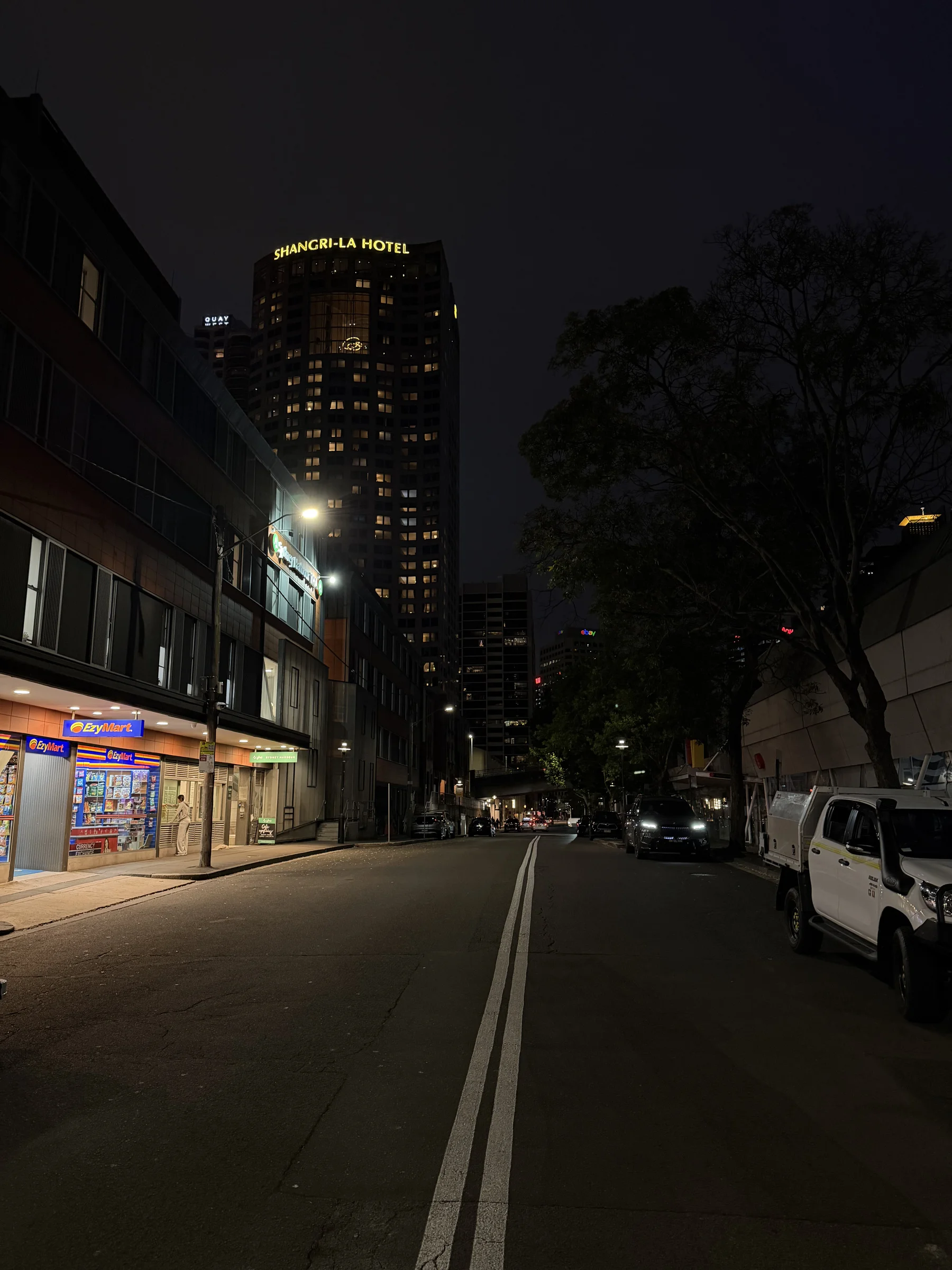 Street-level context around the hotel